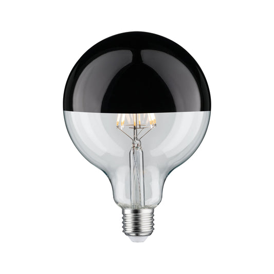 Paulmann LED Globe 125 5W E27 230V Kopfspiegel Schwarzchrom 2700K dimmbar