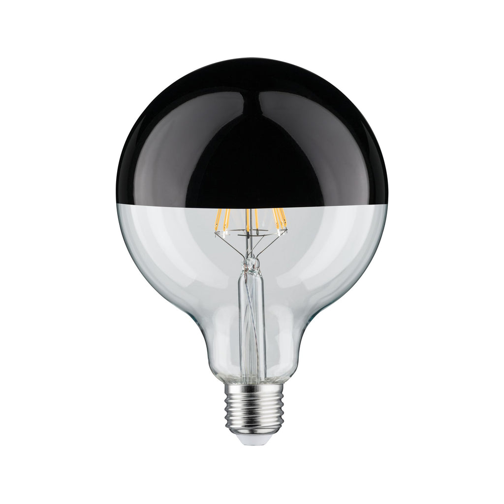 Paulmann LED Globe 125 5W E27 230V Kopfspiegel Schwarzchrom 2700K dimmbar