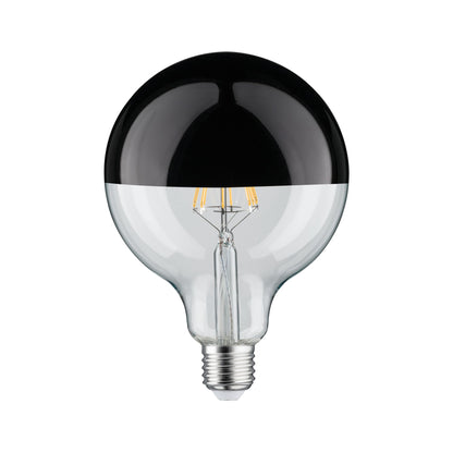 Paulmann LED Globe 125 5W E27 230V Kopfspiegel Schwarzchrom 2700K dimmbar