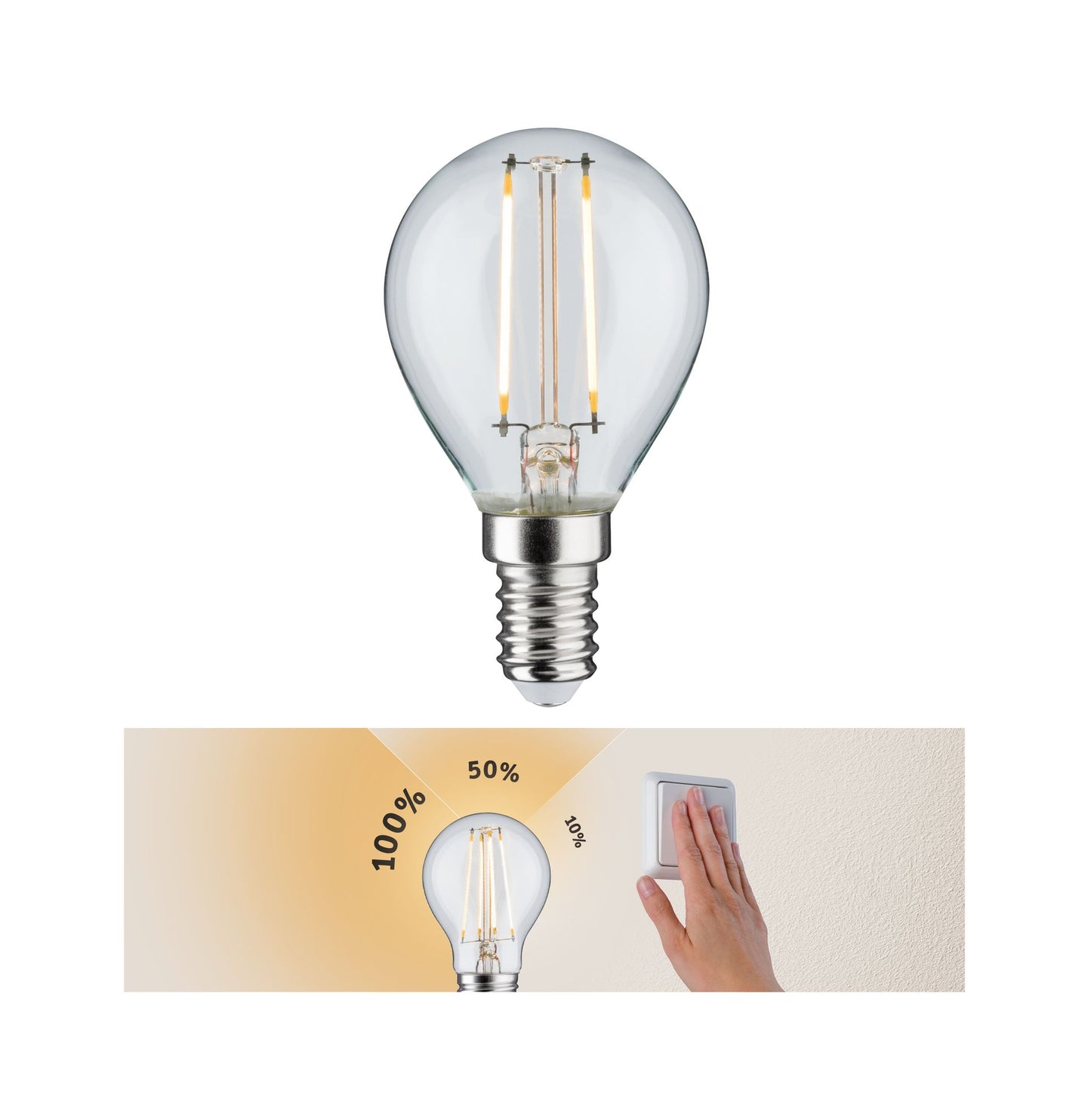 Paulmann LED Tropfen 2,5W E14 230V 3step dim klar