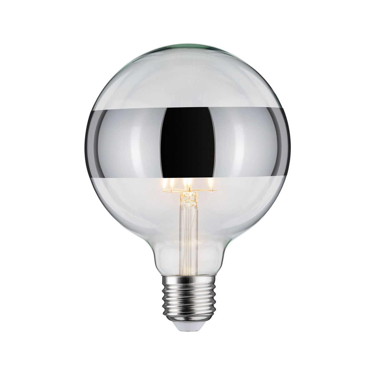 Paulmann LED Globe 125 5W E27 230V Ringspiegel Silber 2700K dimmbar