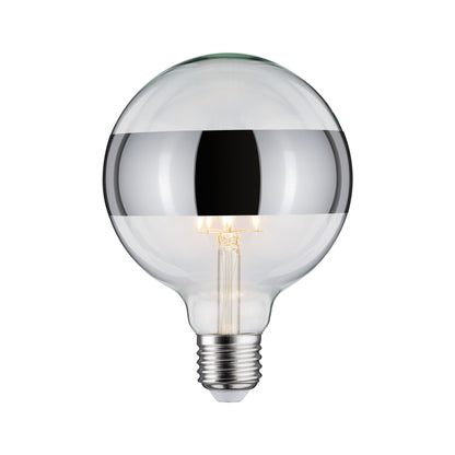 Paulmann LED Globe 125 5W E27 230V Ringspiegel Silber 2700K dimmbar