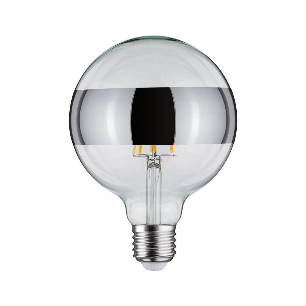 Paulmann LED Globe 125 5W E27 230V Ringspiegel Silber 2700K dimmbar