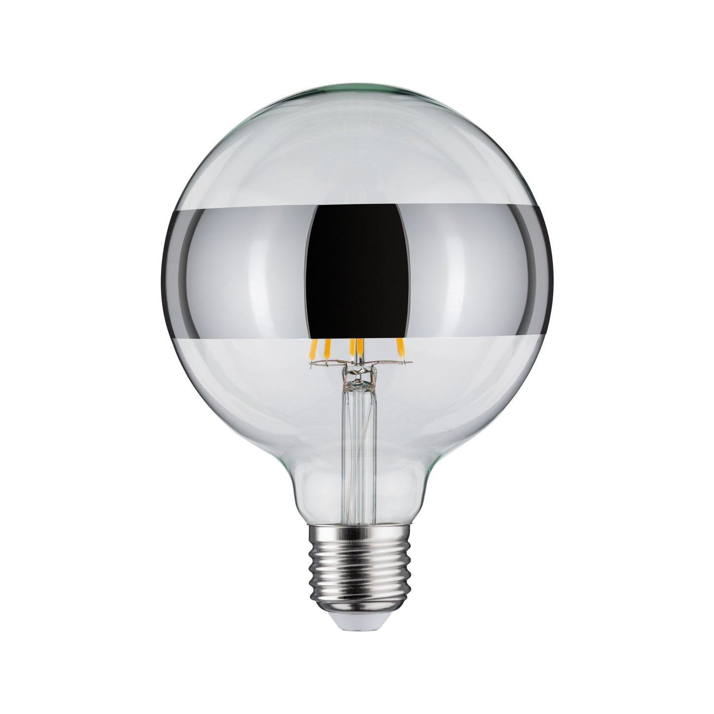 Paulmann LED Globe 125 5W E27 230V Ringspiegel Silber 2700K dimmbar
