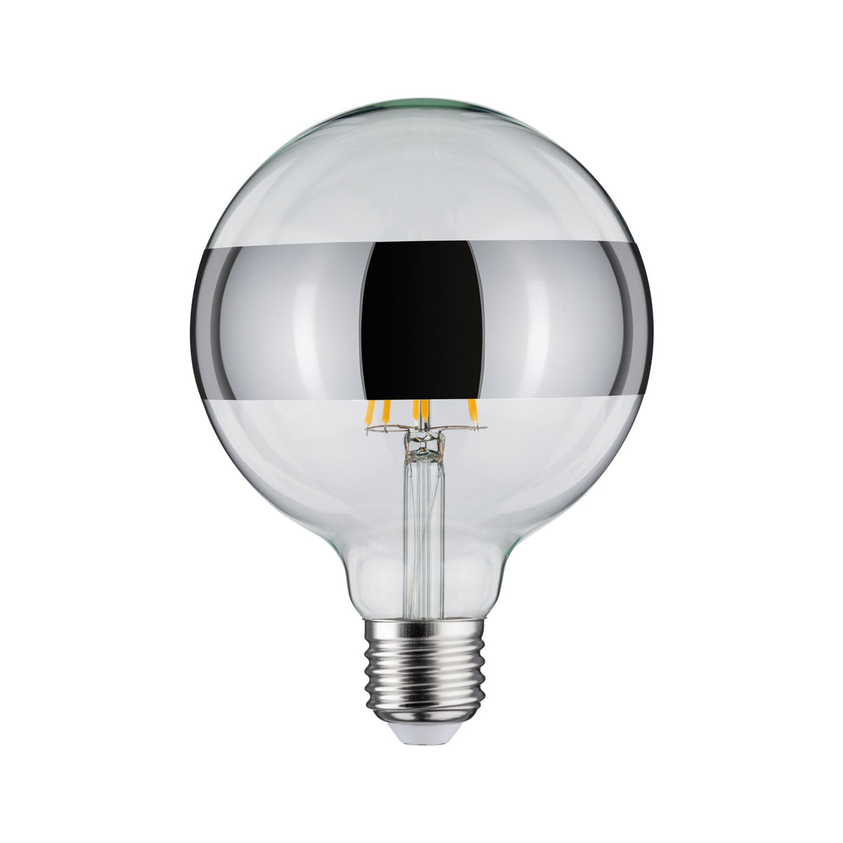 Paulmann LED Globe 125 5W E27 230V Ringspiegel Silber 2700K dimmbar