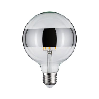 Paulmann LED Globe 125 5W E27 230V Ringspiegel Silber 2700K dimmbar