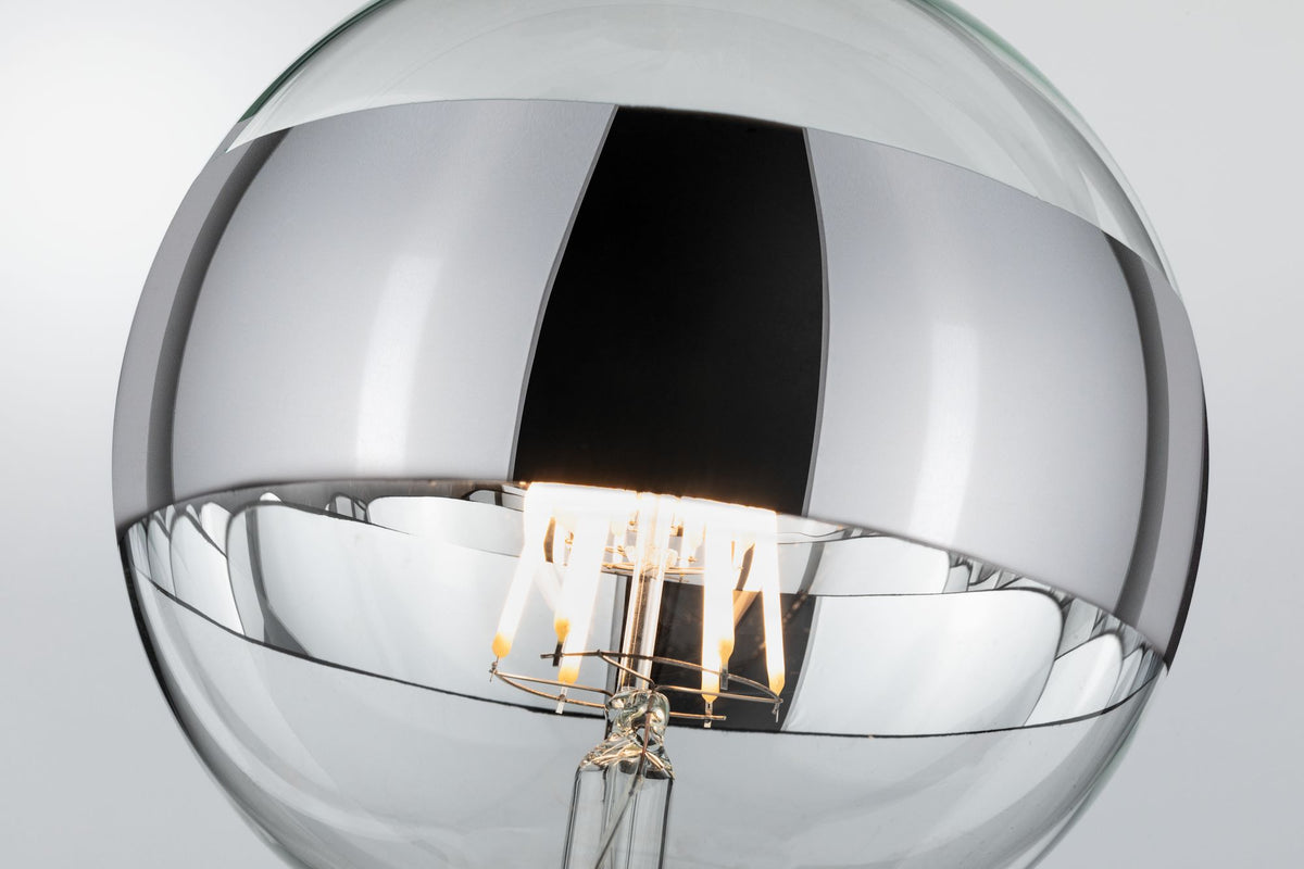 Paulmann LED Globe 125 5W E27 230V Ringspiegel Silber 2700K dimmbar