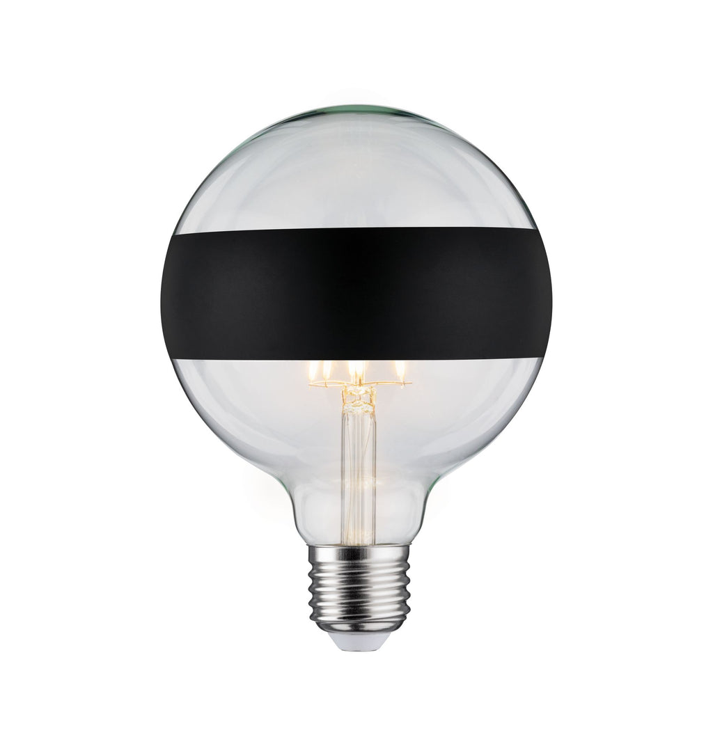 Paulmann LED Globe 125 5W E27 230V Ringspiegel mattschwarz 2700K dimmbar