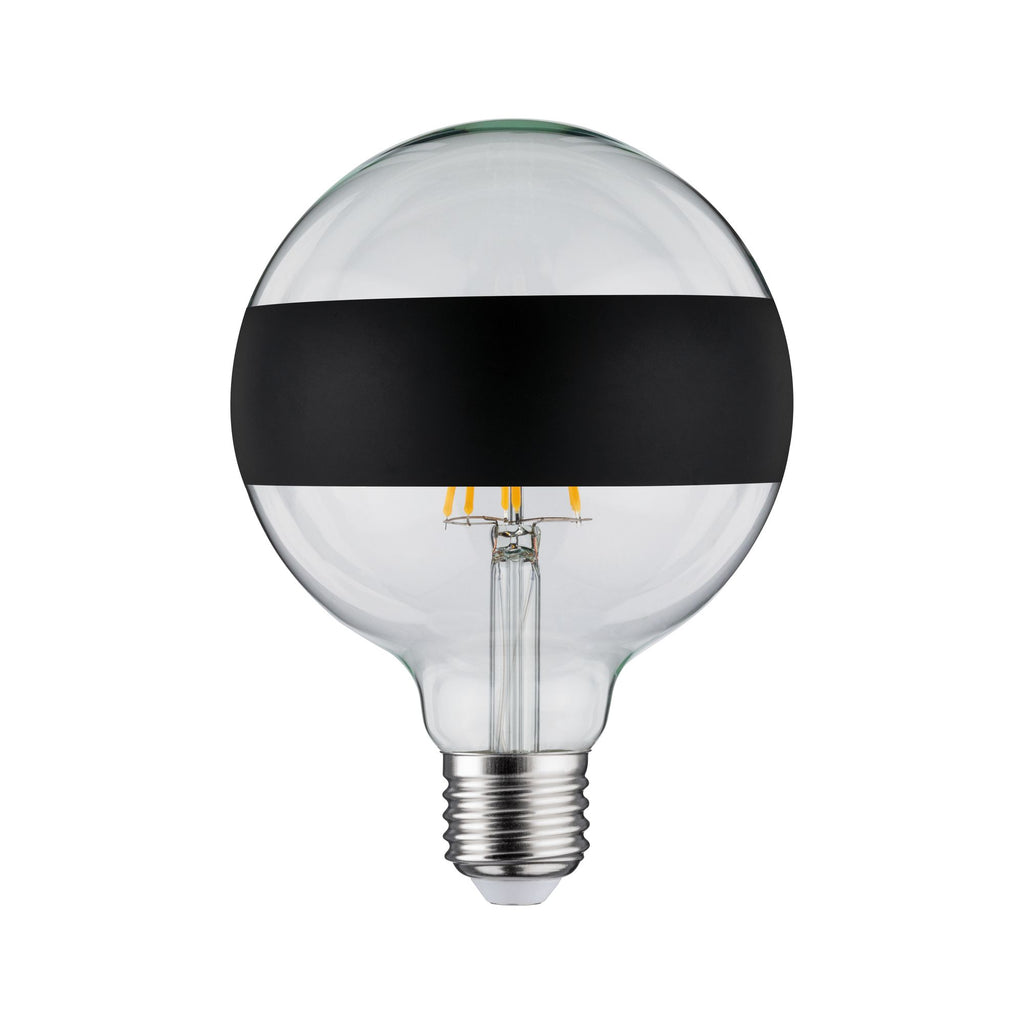 Paulmann LED Globe 125 5W E27 230V Ringspiegel mattschwarz 2700K dimmbar