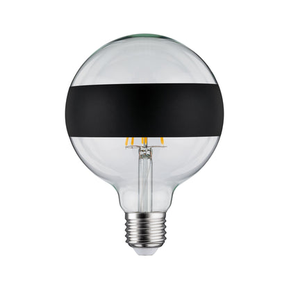 Paulmann LED Globe 125 5W E27 230V Ringspiegel mattschwarz 2700K dimmbar