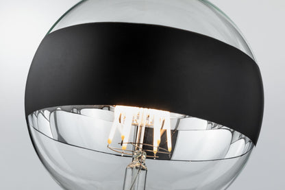 Paulmann LED Globe 125 5W E27 230V Ringspiegel mattschwarz 2700K dimmbar