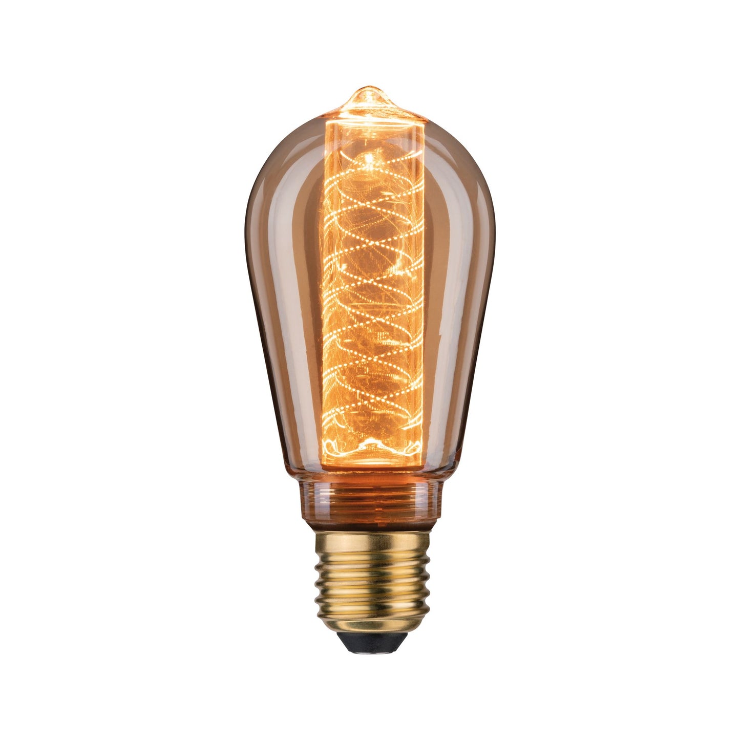 Paulmann LED Vintage-Kolben ST64 Inner Glow 4W E27 Gold mit Innenkolben Spiralmuster