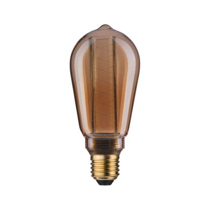 Paulmann LED Vintage-Kolben ST64 Inner Glow 4W E27 Gold mit Innenkolben Spiralmuster