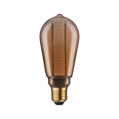 Paulmann LED Vintage-Kolben ST64 Inner Glow 4W E27 Gold mit Innenkolben Ringmuster