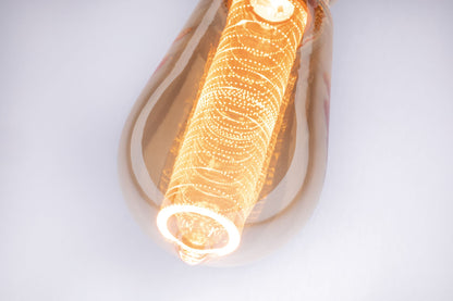 Paulmann LED Vintage-Kolben ST64 Inner Glow 4W E27 Gold mit Innenkolben Ringmuster