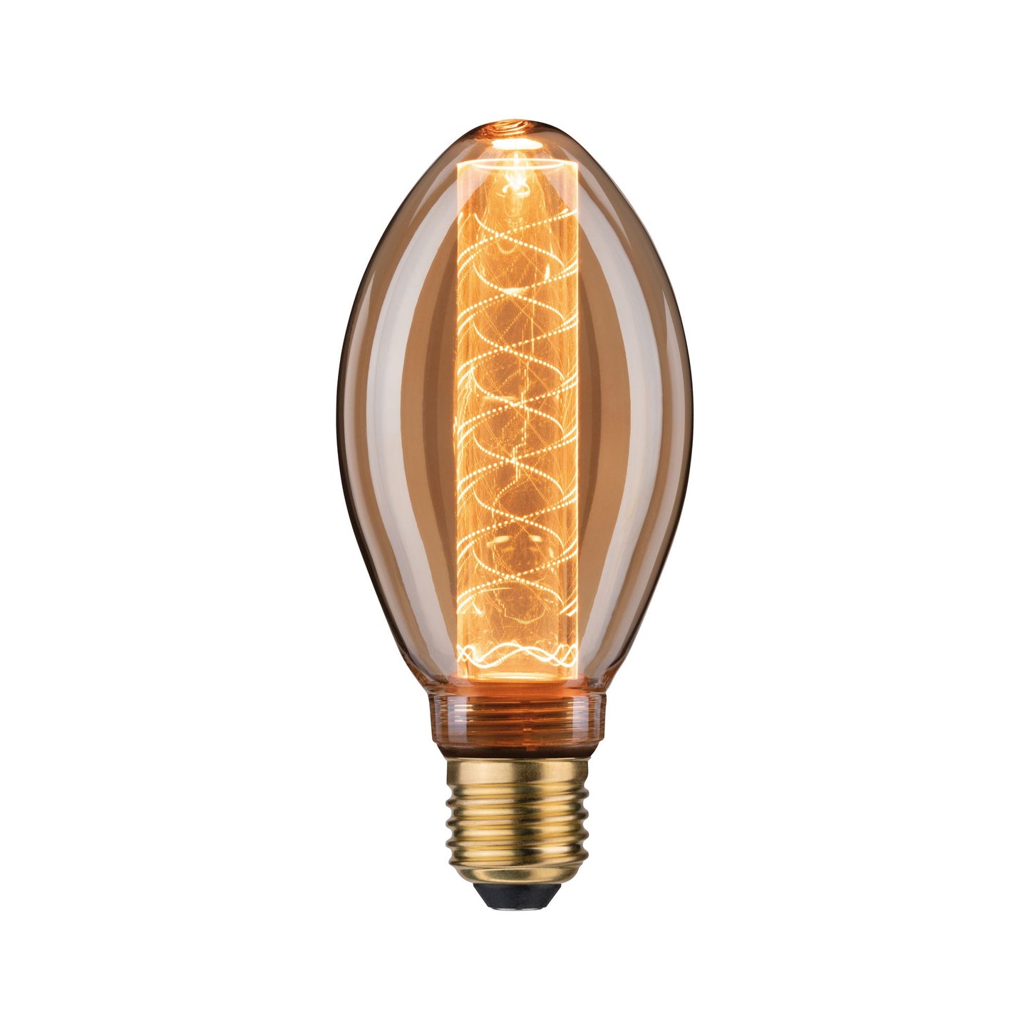 Paulmann LED Vintage-Birne B75 Inner Glow 4W E27 Gold mit Innenkolben Spiralmuster