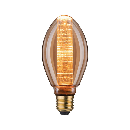 Paulmann LED Vintage-Birne B75 Inner Glow 4W E27 Gold mit Innenkolben Ringmuster