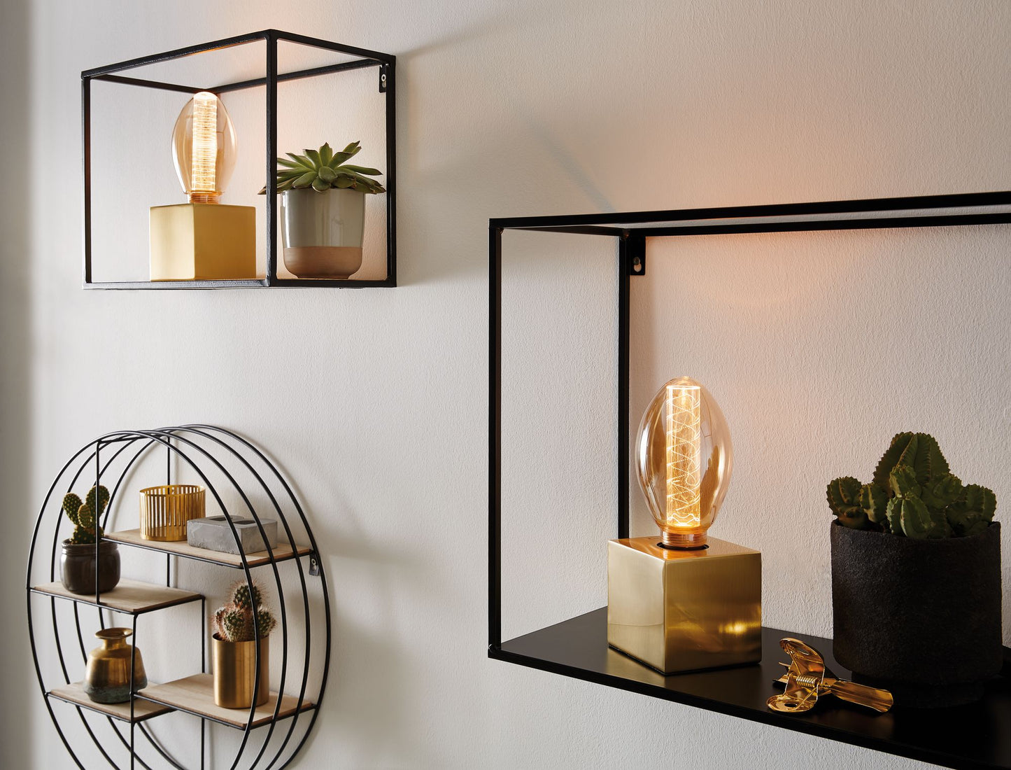 Paulmann LED Vintage-Birne B75 Inner Glow 4W E27 Gold mit Innenkolben Ringmuster