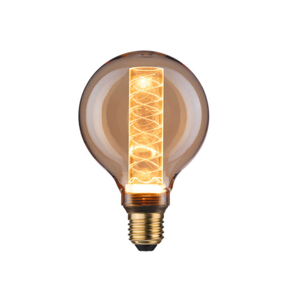 Paulmann LED Vintage-Globe G95 Inner Glow 4W E27 Gold mit Innenkolben Spiralmuster