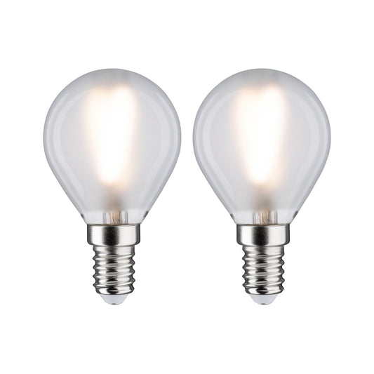 Paulmann LED Tropfen 3 Watt E14 Matt Warmweiß 2er-Pack
