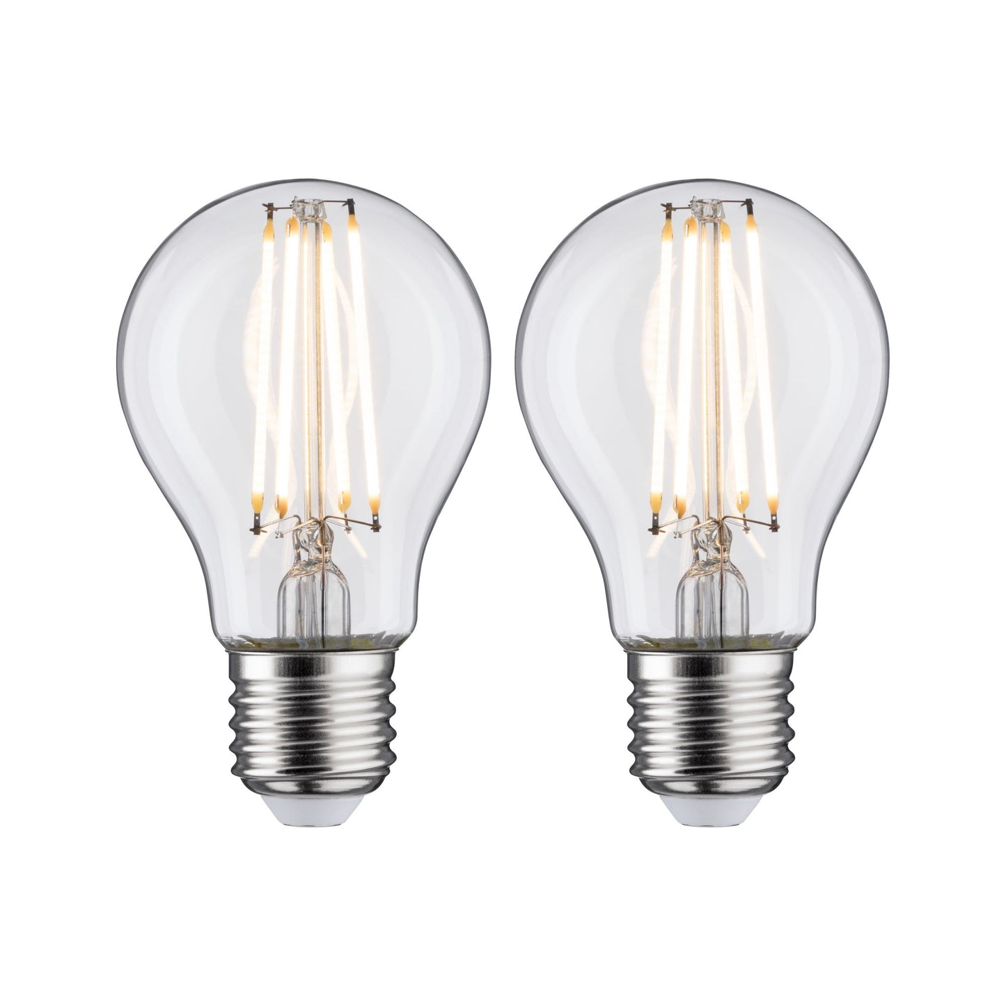 Paulmann LED Standardform 7 Watt E27 Klar Warmweiß 2er-Pack