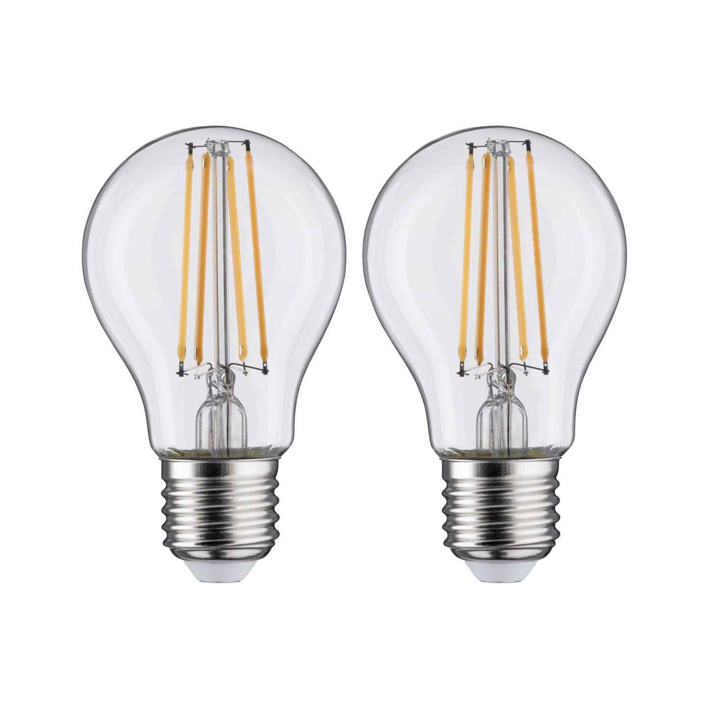 Paulmann LED Standardform 7 Watt E27 Klar Warmweiß 2er-Pack