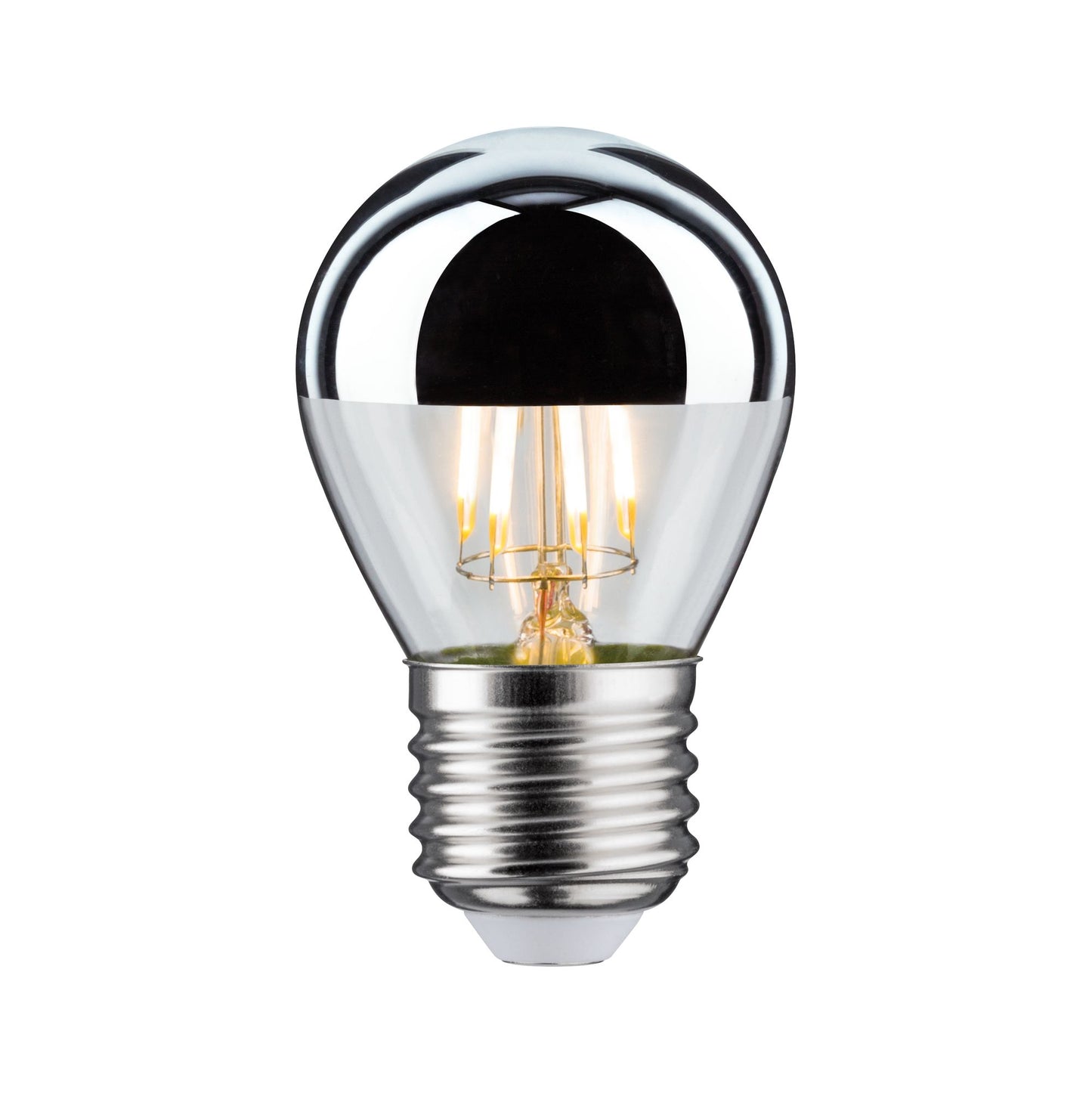 Paulmann LED Tropfen 4,8 Watt E27 Kopfspiegel Silber Warmweiß dimmbar