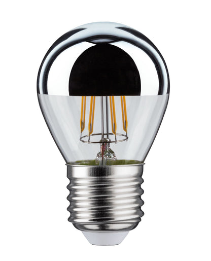 Paulmann LED Tropfen 4,8 Watt E27 Kopfspiegel Silber Warmweiß dimmbar
