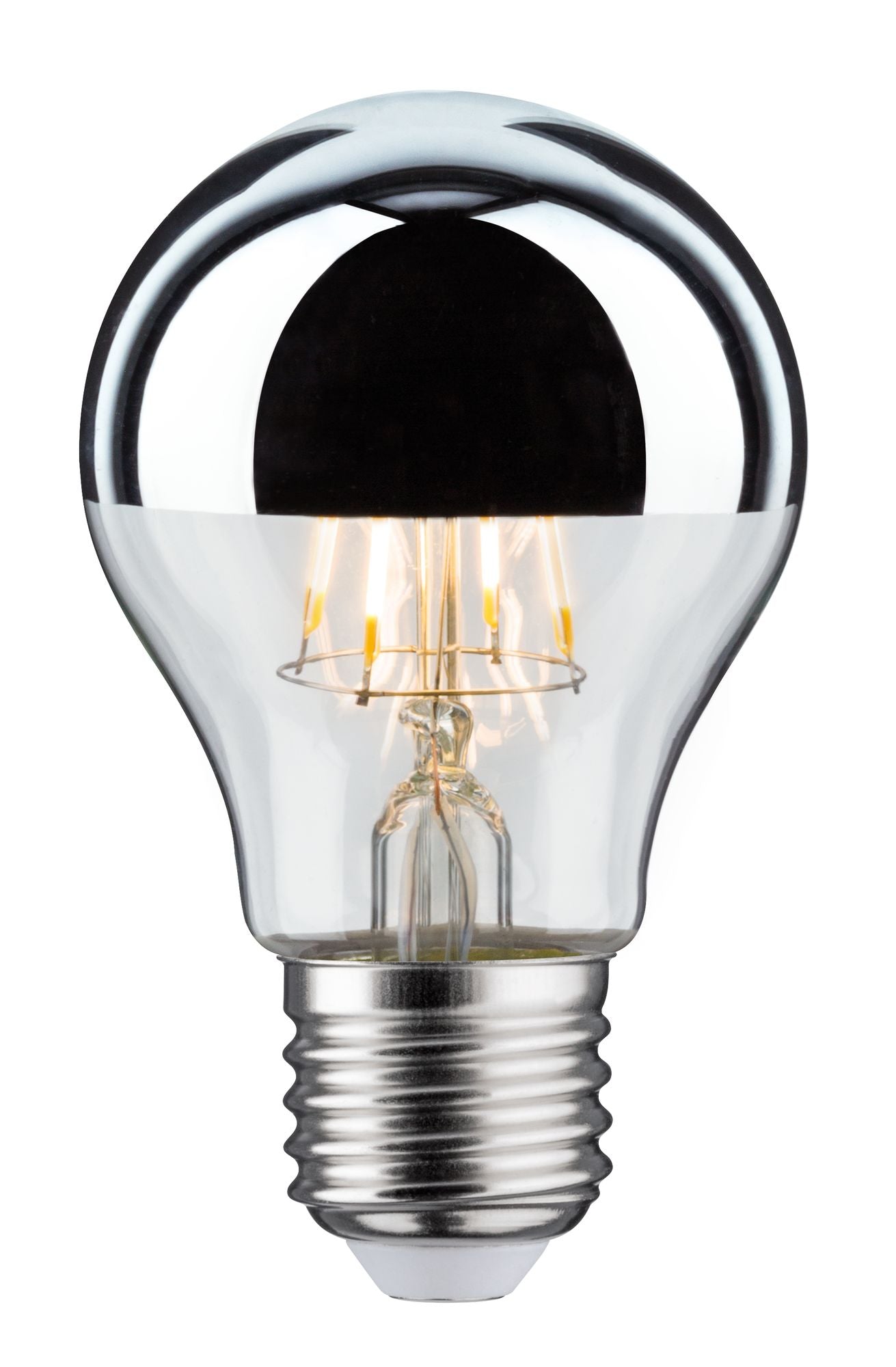 Paulmann LED Standardform 4,8 Watt E27 Kopfspiegel Silber Warmweiß