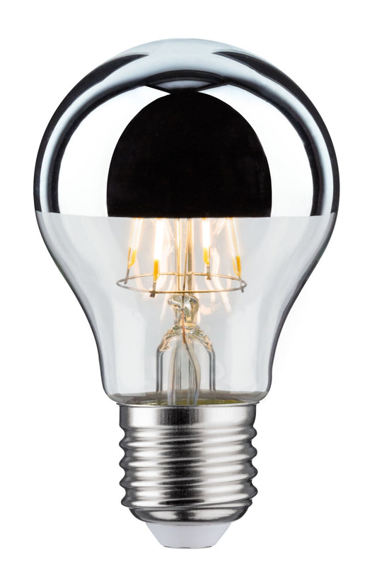Paulmann LED Standardform 4,8 Watt E27 Kopfspiegel Silber Warmweiß