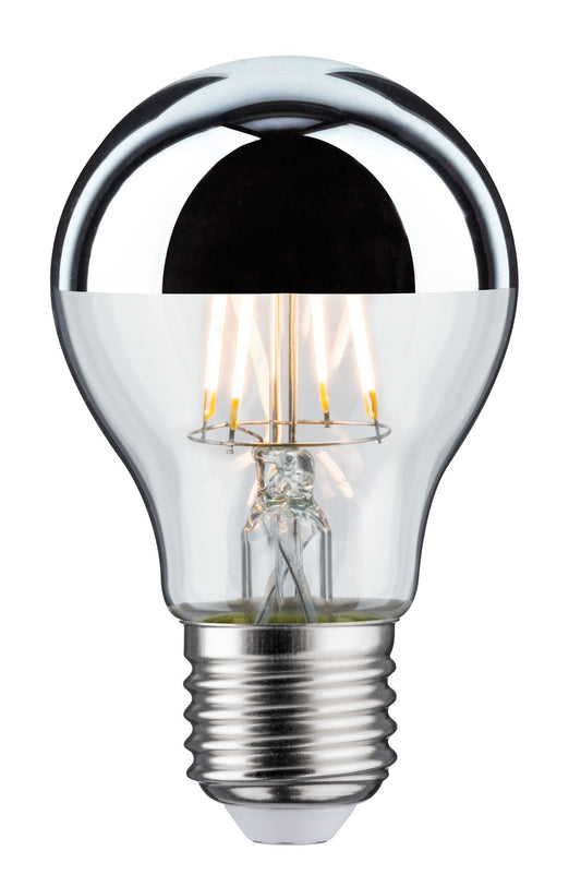 Paulmann LED Standardform 6,5 Watt E27 Kopfspiegel Silber Warmweiß