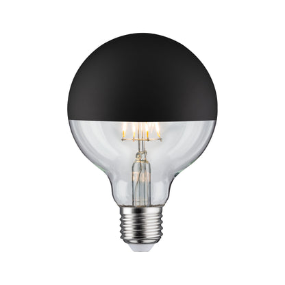 Paulmann LED Globe 6,5 Watt E27 Kopfspiegel Schwarz matt Warmweiß dimmbar