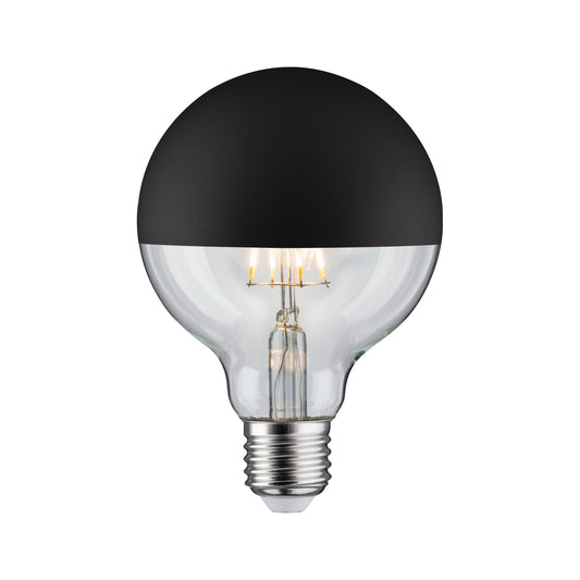 Paulmann LED Globe 6,5 Watt E27 Kopfspiegel Schwarz matt Warmweiß dimmbar
