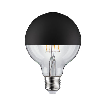 Paulmann LED Globe 6,5 Watt E27 Kopfspiegel Schwarz matt Warmweiß dimmbar