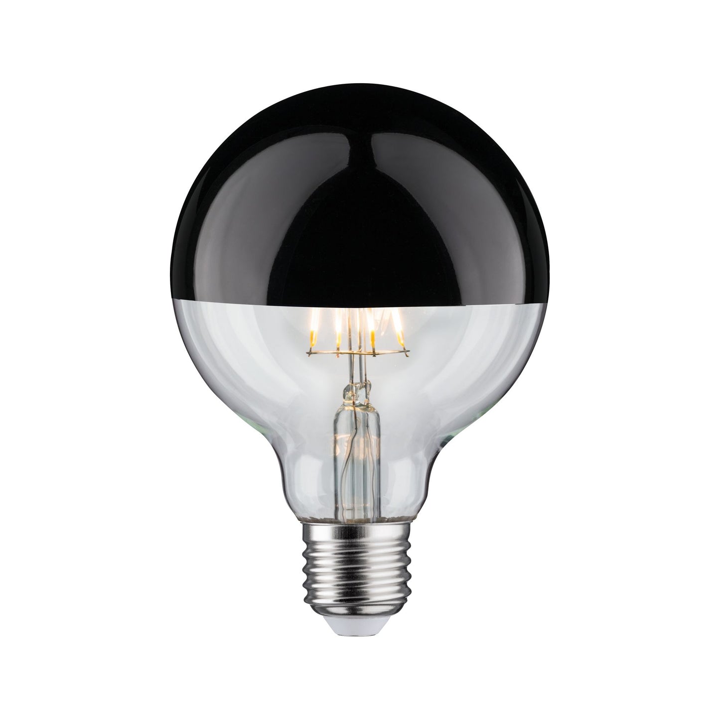 Paulmann LED Globe 6,5 Watt E27 Kopfspiegel Schwarzchrom Warmweiß dimmbar