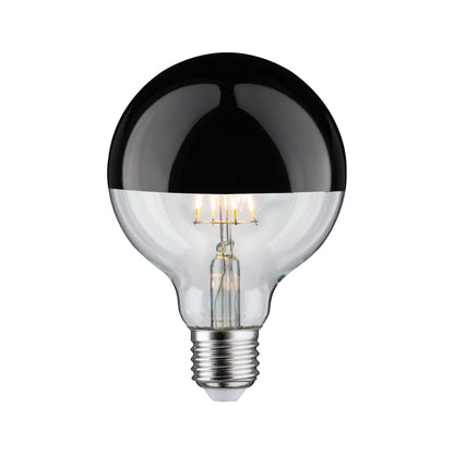 Paulmann LED Globe 6,5 Watt E27 Kopfspiegel Schwarzchrom Warmweiß dimmbar