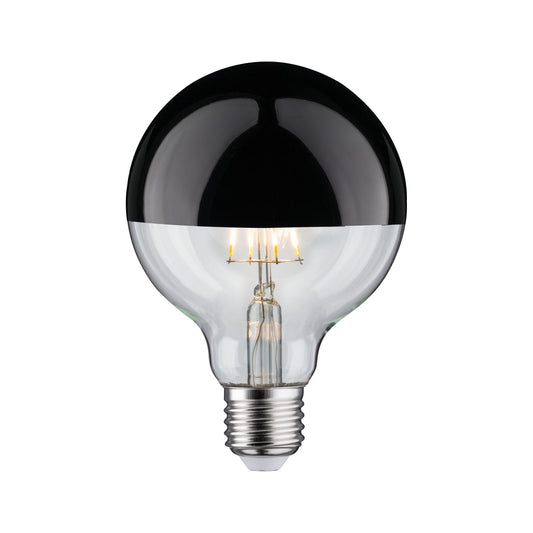 Paulmann LED Globe 6,5 Watt E27 Kopfspiegel Schwarzchrom Warmweiß dimmbar