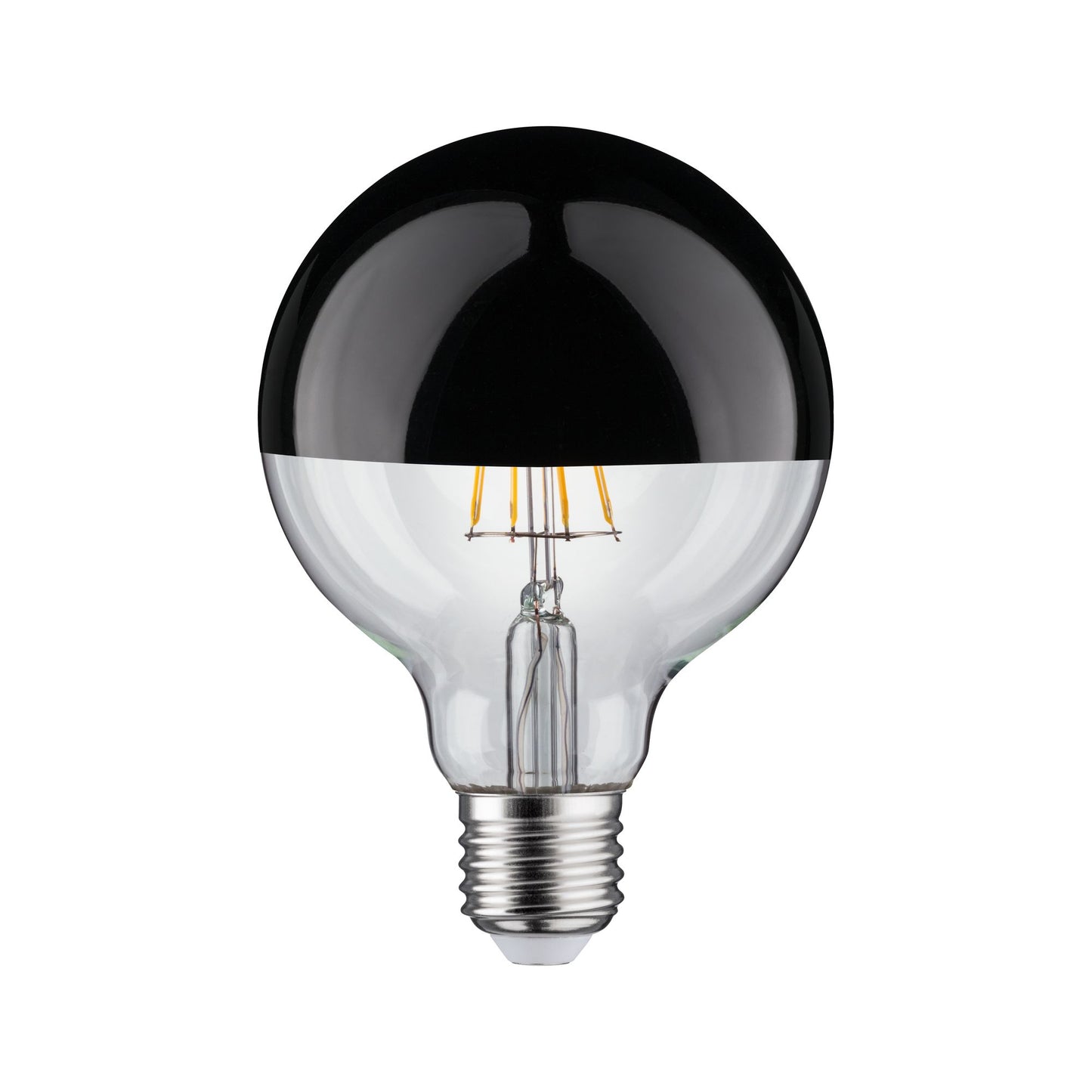 Paulmann LED Globe 6,5 Watt E27 Kopfspiegel Schwarzchrom Warmweiß dimmbar