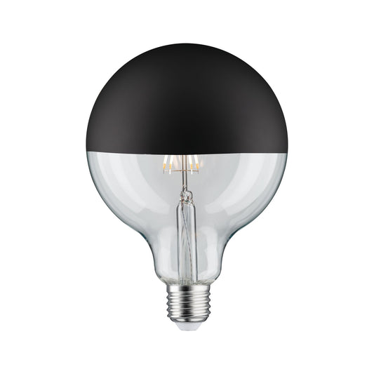Paulmann LED Globe 6,5 Watt E27 Kopfspiegel Schwarz matt Warmweiß dimmbar