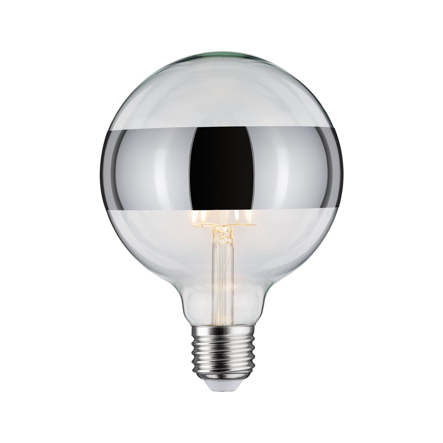 Paulmann LED Globe 6,5 Watt E27 Ringspiegel Silber Warmweiß dimmbar