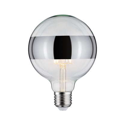 Paulmann LED Globe 6,5 Watt E27 Ringspiegel Silber Warmweiß dimmbar