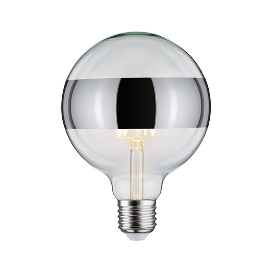Paulmann LED Globe 6,5 Watt E27 Ringspiegel Silber Warmweiß dimmbar
