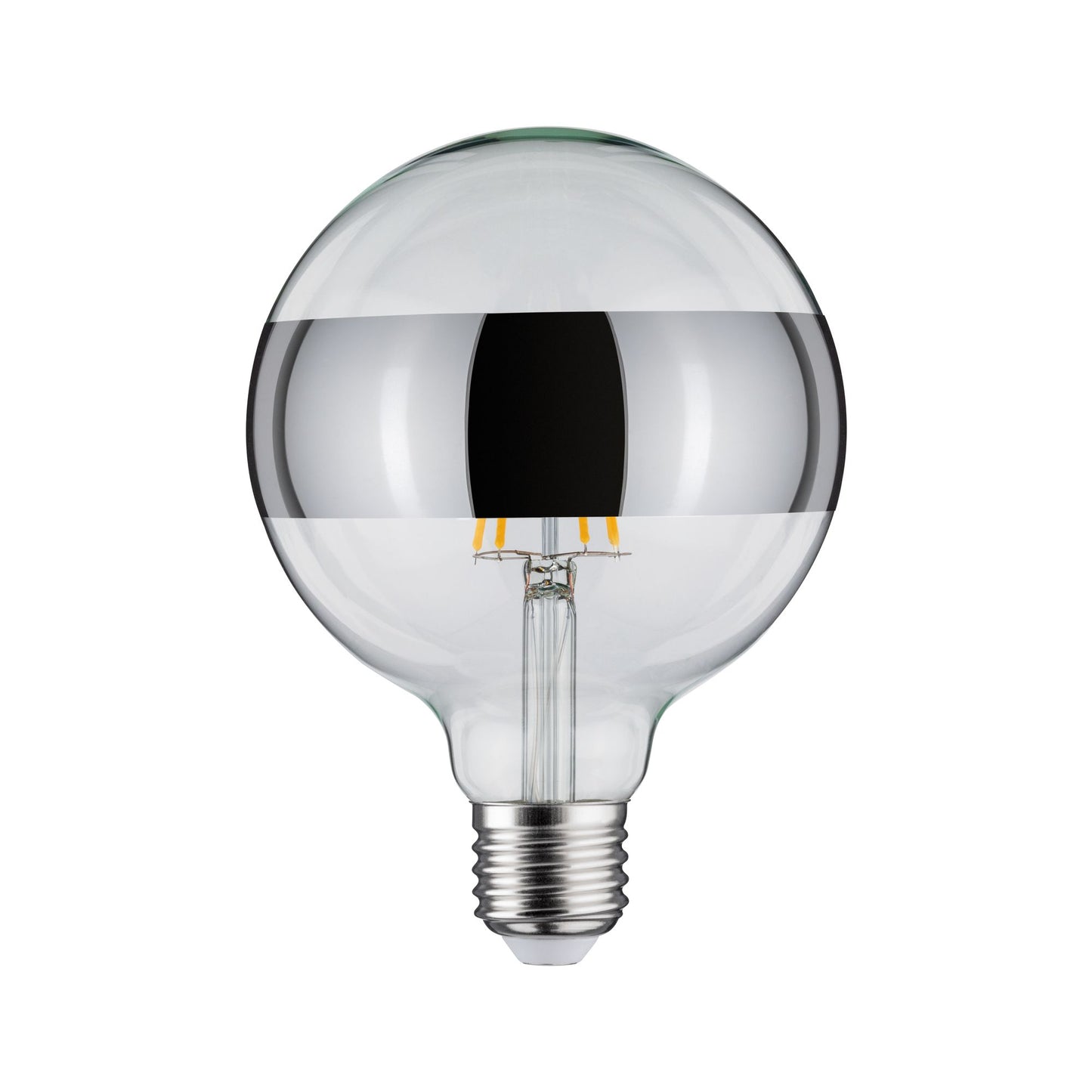 Paulmann LED Globe 6,5 Watt E27 Ringspiegel Silber Warmweiß dimmbar