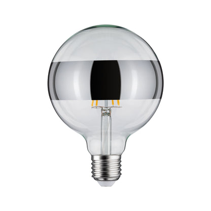 Paulmann LED Globe 6,5 Watt E27 Ringspiegel Silber Warmweiß dimmbar