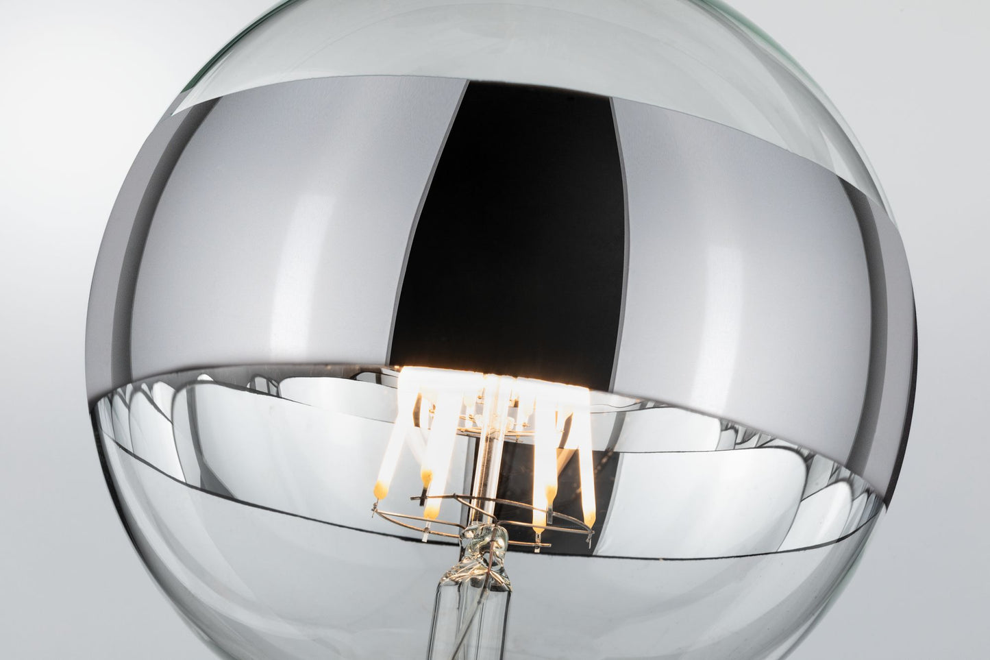 Paulmann LED Globe 6,5 Watt E27 Ringspiegel Silber Warmweiß dimmbar