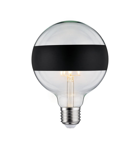 Paulmann LED Globe 6,5 Watt E27 Ringspiegel Schwarz matt Warmweiß dimmbar
