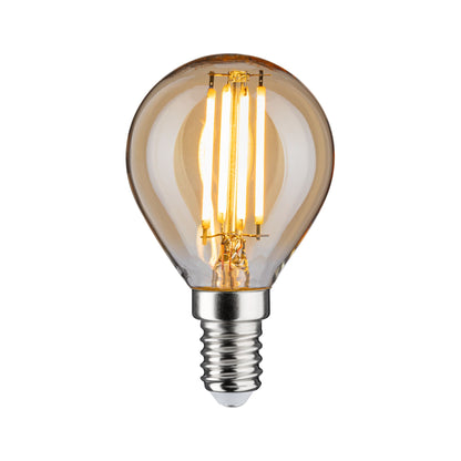 Paulmann LED Tropfen 4,7 Watt E14 Gold Goldlicht dimmbar