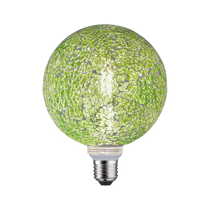 Paulmann LED G125 Miracle Mosaic 470lm green dim E27 2700K 230V