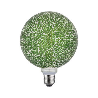 Paulmann LED G125 Miracle Mosaic 470lm green dim E27 2700K 230V