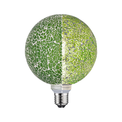 Paulmann LED G125 Miracle Mosaic 470lm green dim E27 2700K 230V